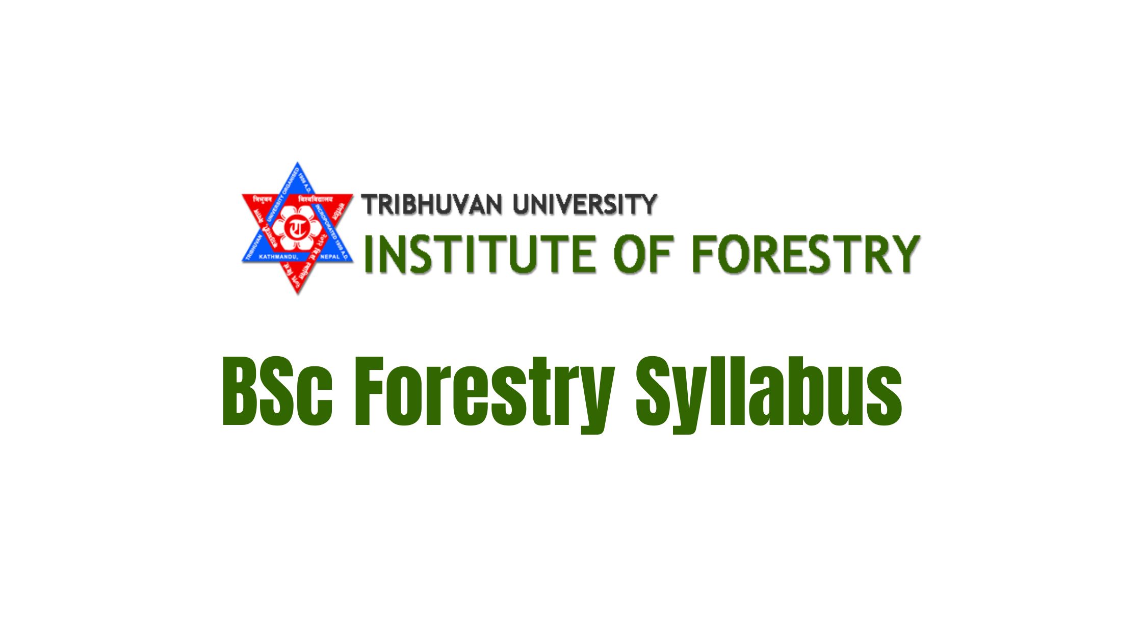 BSc Forestry Syllabus -Tribhuvan University Institute of Forestry